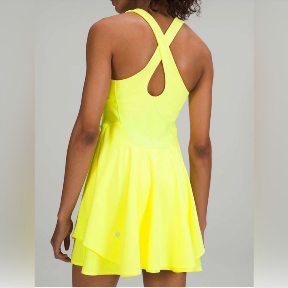 Lululemon Athletica NWT Court Crush Electric Lemon Dress Size 8 - Picture 2 of 13